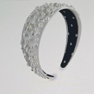 Lele Sadoughi, NWT Elegant White Pearl-cobblestone embellishes Headband